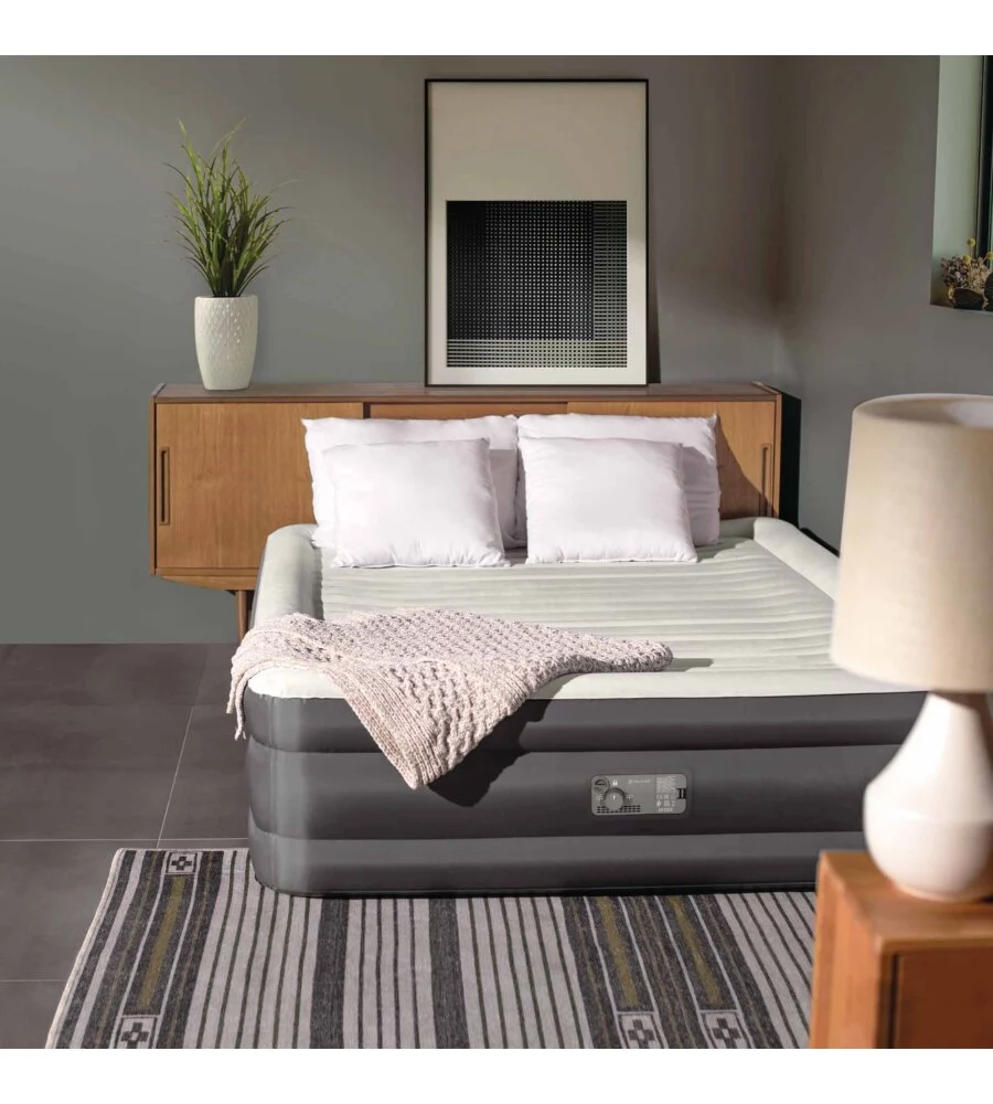 MATERASSO MATRIMONIALE GONFIABILE INTEX "TRUAIRE COMFORT PLUSH" MARRONE 152X203X46 CM - COD. 64036